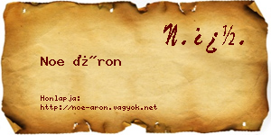 Noe Áron névjegykártya